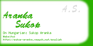 aranka sukop business card